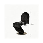 LIVARA Accent Chair - Starry Black Chenille Upholstery with Stainless Steel Base, 360-Degree Swivel Designer Chair for Living Room & Bedroom - Black