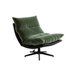 LIVARA Lounge Chair - Corduroy Upholstery with Adjustable Height and 360-Degree Swivel Base, Modern Reclining Accent Chair for Living Room & Bedroom - Green