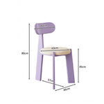 LIVARA Dining Chair - Soft Sherpa Cushion with Rubber Wood Frame, Modern Accent Chair for Dining Room Bedroom & Home Office - Purple