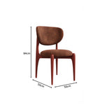 LIVARA Dining Chair - Solid Ash Wood Frame with Textured Fabric Upholstery, Mid Century Accent Chair for Dining Room & Living Space - Red