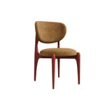 LIVARA Dining Chair - Solid Ash Wood Frame with Textured Fabric Upholstery, Mid Century Accent Chair for Dining Room & Living Space - Yellow