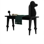 LIVARA Bench - Solid Ash Wood Frame with Vintage Dog Inspired Design, Mid Century Entryway Bench for Bedroom & Living Space - Black