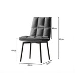 LIVARA Dining Chair - Upholstered Seat with 180-Degree Swivel Return Base, Modern Minimalist Accent Chair for Dining Room & Living Space - Grey