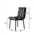 LIVARA Dining Chair - Upholstered Seat with 180-Degree Swivel Return Base, Modern Minimalist Accent Chair for Dining Room & Living Space - Black