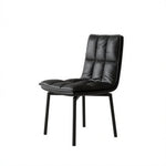 LIVARA Dining Chair - Upholstered Seat with 180-Degree Swivel Return Base, Modern Minimalist Accent Chair for Dining Room & Living Space - Black