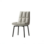 LIVARA Dining Chair - Upholstered Seat with 180-Degree Swivel Return Base, Modern Minimalist Accent Chair for Dining Room & Living Space - Light Grey
