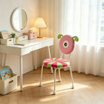 LIVARA Accent Chair - Cute Monster Design with Velvet Upholstery and Metal Frame, Creative Makeup Chair for Bedroom & Living Space - Pink & Green