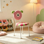 LIVARA Accent Chair - Cute Monster Design with Velvet Upholstery and Metal Frame, Creative Makeup Chair for Bedroom & Living Space - Pink & Green