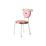 LIVARA Accent Chair - Cute Monster Design with Velvet Upholstery and Metal Frame, Creative Makeup Chair for Bedroom & Living Space - Pink & Green