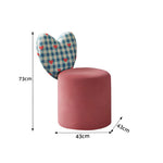 LIVARA Accent Chair - Heart Backrest with Soft Velvet Upholstery and Solid Wood Frame, Cute Swivel Makeup Chair for Bedroom & Dressing Area - Pink