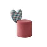 LIVARA Accent Chair - Heart Backrest with Soft Velvet Upholstery and Solid Wood Frame, Cute Swivel Makeup Chair for Bedroom & Dressing Area - Pink