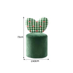 LIVARA Accent Chair - Heart Backrest with Soft Velvet Upholstery and Solid Wood Frame, Cute Swivel Makeup Chair for Bedroom & Dressing Area - Green