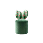 LIVARA Accent Chair - Heart Backrest with Soft Velvet Upholstery and Solid Wood Frame, Cute Swivel Makeup Chair for Bedroom & Dressing Area - Green