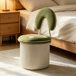 LIVARA Accent Chair - Mushroom Design with Chenille Upholstery and Swivel Base, Cute Makeup Chair for Bedroom & Dressing Area - Green