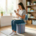 LIVARA Accent Chair - Mushroom Design with Chenille Upholstery and Swivel Base, Cute Makeup Chair for Bedroom & Dressing Area - Blue