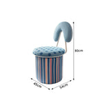 LIVARA Accent Chair - Mushroom Design with Chenille Upholstery and Swivel Base, Cute Makeup Chair for Bedroom & Dressing Area - Blue