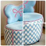 LIVARA Lounge Chair - Butterfly Backrest with Soft Velvet Upholstery and Solid Wood Frame, Cute Accent Chair for Living Room & Bedroom - Blue