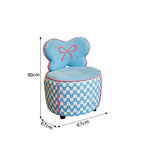 LIVARA Lounge Chair - Butterfly Backrest with Soft Velvet Upholstery and Solid Wood Frame, Cute Accent Chair for Living Room & Bedroom - Blue