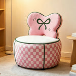 LIVARA Lounge Chair - Butterfly Backrest with Soft Velvet Upholstery and Solid Wood Frame, Cute Accent Chair for Living Room & Bedroom - Pink