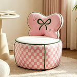 LIVARA Lounge Chair - Butterfly Backrest with Soft Velvet Upholstery and Solid Wood Frame, Cute Accent Chair for Living Room & Bedroom - Pink