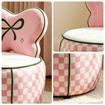 LIVARA Lounge Chair - Butterfly Backrest with Soft Velvet Upholstery and Solid Wood Frame, Cute Accent Chair for Living Room & Bedroom - Pink