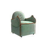 LIVARA Lounge Chair - Smile Face Design with Soft Velvet Upholstery and Solid Wood Frame, Cozy Accent Chair for Living Room & Bedroom - Green