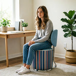LIVARA Accent Chair - Swirl Pattern Velvet Upholstery with Curved Backrest and Stainless Steel Swivel Base, Modern Makeup Chair for Bedroom - Blue