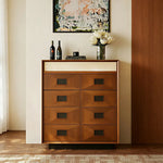 LIVARA 5-Drawer Storage Cabinet - Solid Timber Frame with Spacious Drawers for Living Room & Bedroom - Walnut