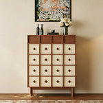 LIVARA 90cm 5-Drawer Storage Cabinet - FAS Red Oak Veneer with Multi-Drawer Design for Living Room & Bedroom - Walnut
