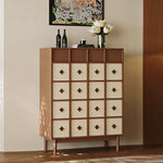 LIVARA 90cm 5-Drawer Storage Cabinet - FAS Red Oak Veneer with Multi-Drawer Design for Living Room & Bedroom - Walnut