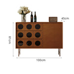 LIVARA 100cm Storage Cabinet - FAS Red Oak Finish with Multi-Drawer Storage & Metal Legs for Living Room Bedroom - Walnut