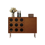 LIVARA 100cm Storage Cabinet - FAS Red Oak Finish with Multi-Drawer Storage & Metal Legs for Living Room Bedroom - Walnut