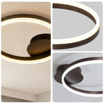 LIVARA 40/50cm Natural Light Modern Single-Ring LED Ceiling Light Brushed Aluminum Frame & Acrylic Shade Flush Mount Lamp for Living Room Bedroom