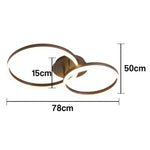 LIVARA 30/40/50cm Natural Light Modern Double-Ring LED Ceiling Light Aluminum Frame & Acrylic Shade Flush Mount Lamp