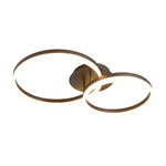 LIVARA 30/40/50cm Natural Light Modern Double-Ring LED Ceiling Light Aluminum Frame & Acrylic Shade Flush Mount Lamp