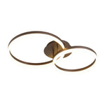 LIVARA 30/40/50cm Natural Light Modern Double-Ring LED Ceiling Light Aluminum Frame & Acrylic Shade Flush Mount Lamp