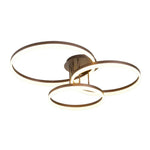 LIVARA 40/50cm Natural Light Modern Triple-Ring LED Ceiling Aluminum Frame & Acrylic Shade Flush Mount Lamp
