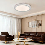 LIVARA 40/50cm LED Ceiling Light Tri-Color Dimmable Flush Mount Lamp with PMMA Shade & Iron Body for Living Room Bedroom - White