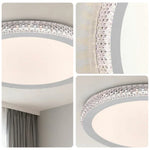 LIVARA 40/50cm LED Ceiling Light Tri-Color Dimmable Flush Mount Lamp with PMMA Shade & Iron Body for Living Room Bedroom - White
