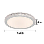 LIVARA 40/50cm LED Ceiling Light Tri-Color Dimmable Flush Mount Lamp with PMMA Shade & Iron Body for Living Room Bedroom - White