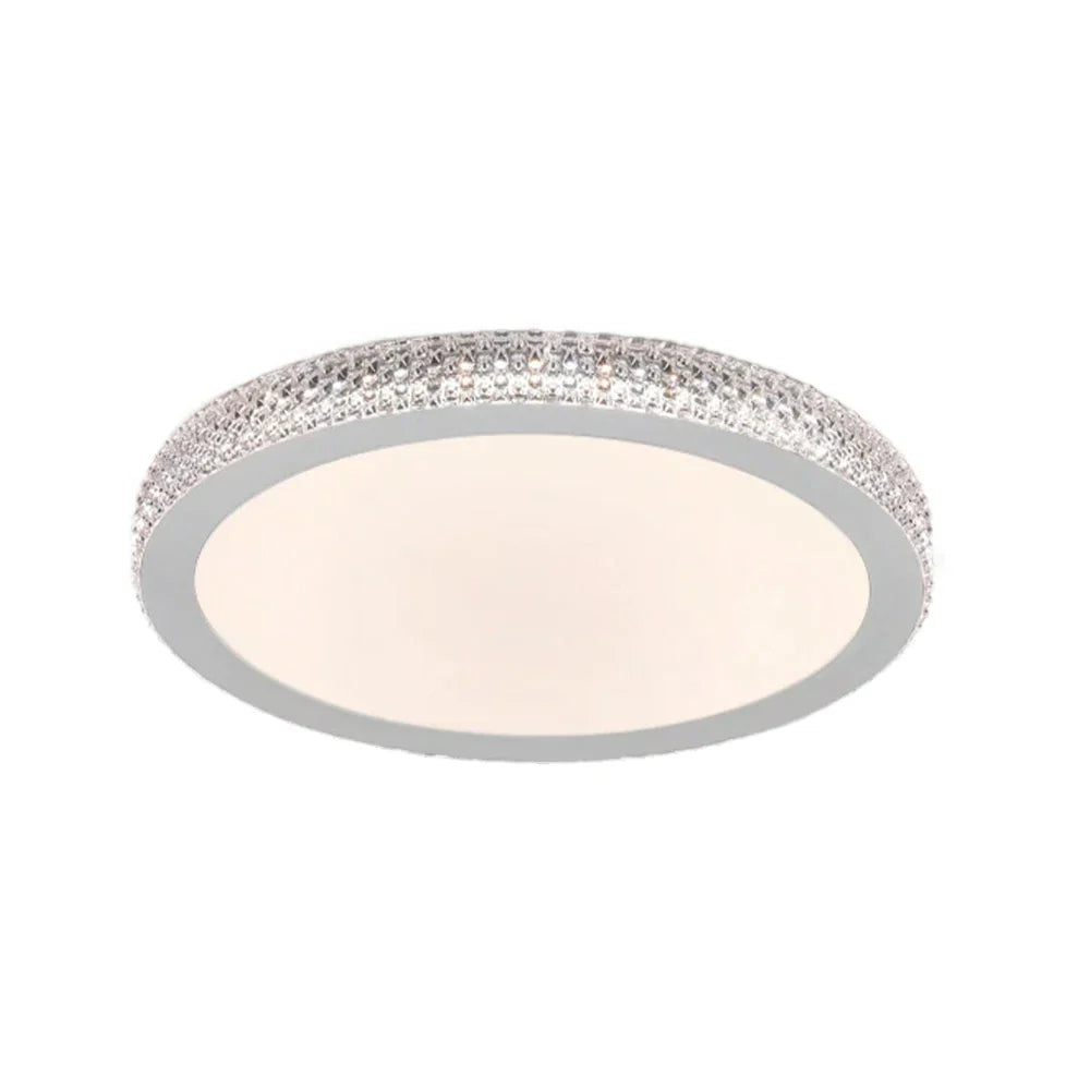 LIVARA 40/50cm LED Ceiling Light Tri-Color Dimmable Flush Mount Lamp with PMMA Shade & Iron Body for Living Room Bedroom - White