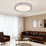 LIVARA 40/50cm LED Ceiling Light Tri-Color Dimmable Flush Mount Lamp with PMMA Shade & Iron Body for Living Room Bedroom - Gery
