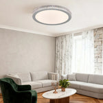 LIVARA 40/50cm LED Ceiling Light Tri-Color Dimmable Flush Mount Lamp with PMMA Shade & Iron Body for Living Room Bedroom - Gery