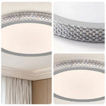 LIVARA 40/50cm LED Ceiling Light Tri-Color Dimmable Flush Mount Lamp with PMMA Shade & Iron Body for Living Room Bedroom - Gery
