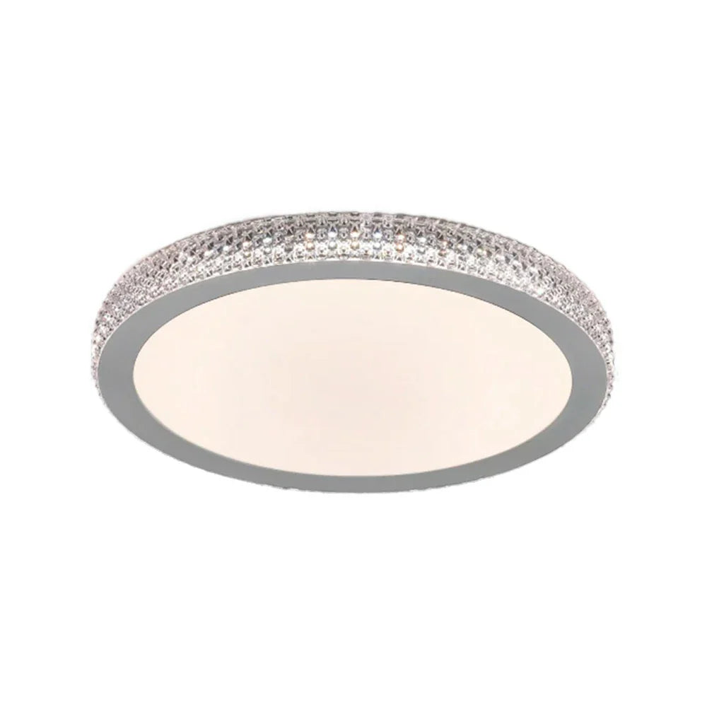 LIVARA 40/50cm LED Ceiling Light Tri-Color Dimmable Flush Mount Lamp with PMMA Shade & Iron Body for Living Room Bedroom - Gery
