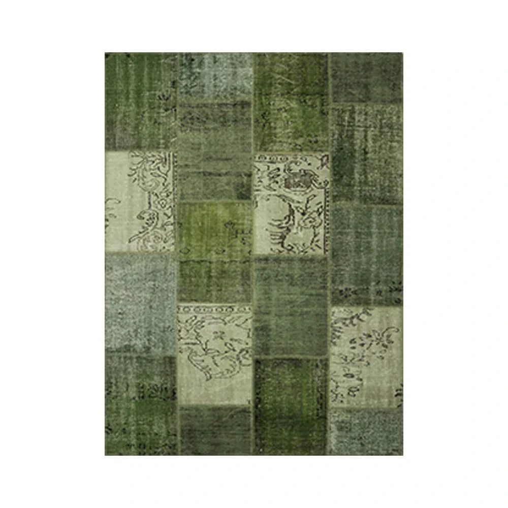 LIVARA 160/200cm Elegant Vintage Loop-Pile Rug Waterproof Stain-Resistant Anti-Static Soft & Durable - Green