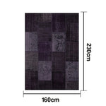 LIVARA 160/200cm Elegant Vintage Loop-Pile Rug Waterproof Stain-Resistant Anti-Static Soft & Durable - Purple