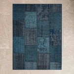 LIVARA 160/200cm Elegant Vintage Loop-Pile Rug Waterproof Stain-Resistant Anti-Static Soft & Durable - Blue