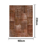 LIVARA 160/200cm Elegant Vintage Loop-Pile Rug Waterproof Stain-Resistant Anti-Static Soft & Durable - Brick Red