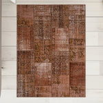 LIVARA 160/200cm Elegant Vintage Loop-Pile Rug Waterproof Stain-Resistant Anti-Static Soft & Durable - Brick Red